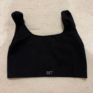 Set Active Box Cut Bra- black